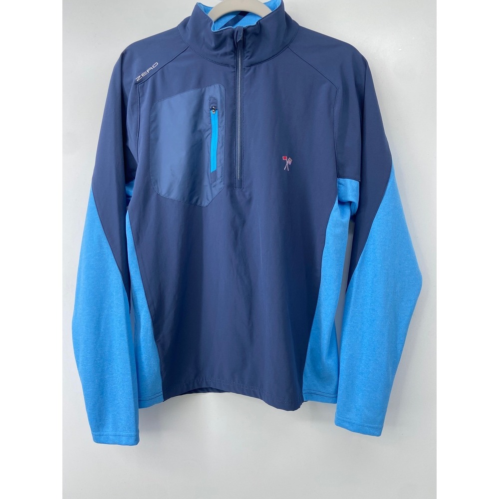 Zero Restriction Pullover Mens Small Blue 1/4 Zip Golf Performance Two Tone